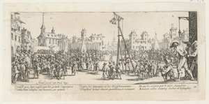 Gallows, Plate 10 from the Series "Horrors of War" by Jacques Callot