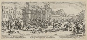 Destruction of a Monastery, Plate 6 from the Series "The Horrors of War" by Jacques Callot
