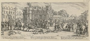Destruction of a Monastery, Plate 6 from the series "Miseries of War" by Jacques Callot