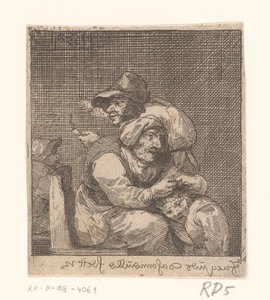 Old Woman Delousing a Child by Jacques Dassonville (attributed to)