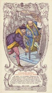 Charles V picking up Titian