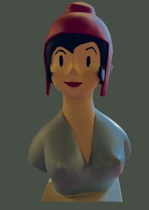 Bust of Marianne inspired by J.Faizant