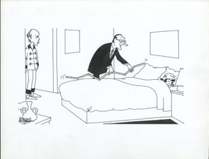 Le Figaro, Satirical in Black & White by Jacques Faizant