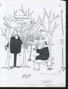 Paris-Presse, Satirical in Black & White by Jacques Faizant