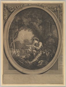 The Departure of the Messenger, 18th century by Jacques Firmin Beauvarlet