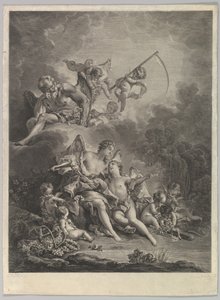 Hymen and Cupid, 18th century by Jacques Firmin Beauvarlet