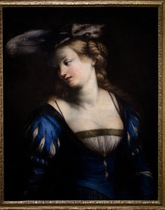 Young Woman in Blue Bodice by Jacques Francois Courtin