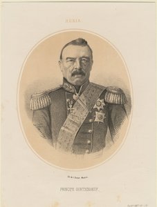 Portrait of Prince Mikhail Dmitrievich Gorchakov 1795-1861, 1865 by Jacques Francois Gauderique Llanta