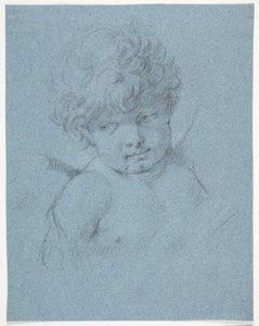 Winged Angel? Cupid? Bust by Jacques Francois Joseph Saly