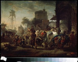 A Horse Fair by Jacques Francois Joseph Swebach
