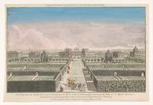 View of the Garden of the Country House of Countess Bestoucheff near Saint Petersburg by Jacques Gabriel Huquier