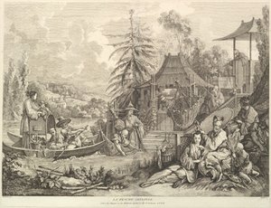 Chinese Fishing, from Chinoiseries, after 1743 by Jacques Gabriel Huquier