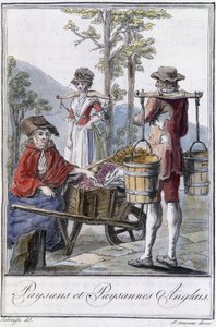 English Peasants - in Encyclopedia of Travels by Grasset St Sauveur, ed. 1796 by Jacques Grasset de Saint Sauveur