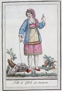 Girl of Santorini Island by Jacques Grasset de Saint Sauveur
