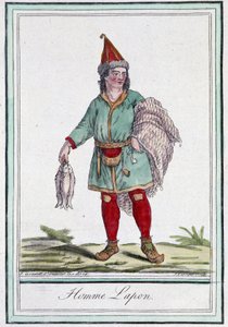 Lapp Man - in “Encyclopédie des voyages” by Grasset Saint Sauveur, ed. Paris 1796 by Jacques Grasset de Saint Sauveur