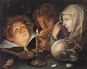A Vanitas Allegory, Homo Bulla Est