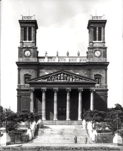 Facade of the Church of St. Vincent de Paul, built 1824-44 by Jacques Ignace Hittorff