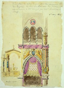 Project for the Decoration of Notre Dame for the Baptism of the Duc de Bordeaux