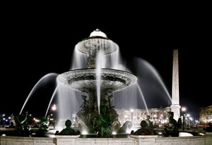 View of the Fountain Made by Jacques Ignace Hittorff and the Obelisk of Place de la Concorde in Paris by Jacques Ignace Hittorff