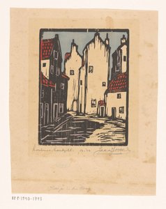 Cottages in The Hague by Jacques Jeichienus Ottens (signed by artist)