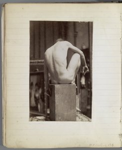 Study of a Male Nude Model, Sitting and Seen from the Back, in the Studio of Jacques de Lalaing