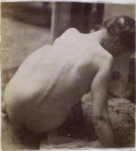 Study of a Female Nude Model, Seen from the Back, in the Studio of Jacques de Lalaing, Preliminary Study for Element for a Fountain in Musee des Beaux Arts, Tournai and for Circular Fountain by Jacques Lalaing (attributed to)