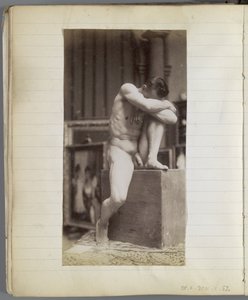 Study of a Seated Male Nude Model in the Studio of Jacques de Lalaing