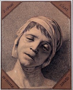 Study from nature of the head of Jean Paul Marat, assassinated on 13/07/1793