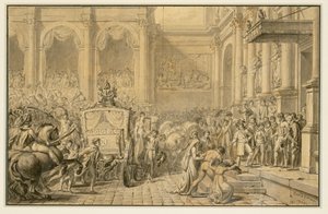 The Arrival of the Emperor by Jacques Louis David