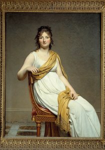 Portrait of Madame Raymond Verninac (1780-1827) Sister of Eugene Delacroix Painting by Jacques Louis David (1748-1825) 1799. Musee du Louvre, Paris