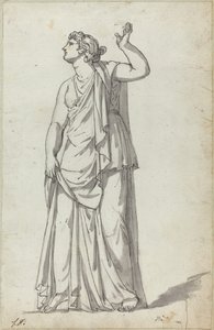 Roman Statue of a Muse (Anchyrrhoe) by Jacques Louis David