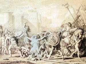 Study for Rape of Sabine Women by Jacques Louis David