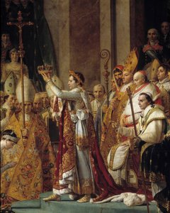 The Rite of Napoleon. Detail of Napoleon Wearing the Crown During the Coronation of Emperor Napoleon I and Empress Josephine at Notre-Dame de Paris on December 2 by Jacques Louis David