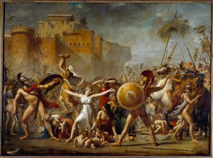 The Sabines Interposing Between Their Roman Husbands and Their Sabine Brothers Showing Them Their Children by Jacques Louis David