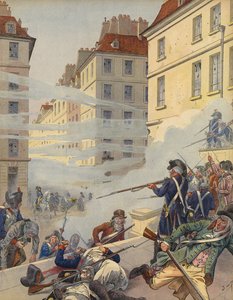 Revolutionary Unrest on the Streets of France by Jacques Marie Gaston Onfray de Breville (Job)