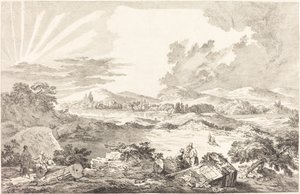 The Dromos, Athens by Jacques Philippe LeBas after Julien David Le Roy