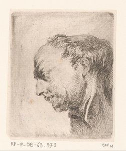 Head of a Balding Man by Jacques Philippe Le Bas