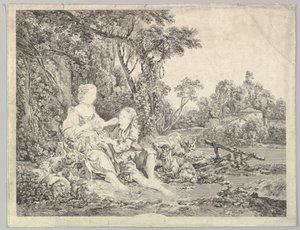 Are They Thinking About the Grape, 18th century by Jacques Philippe Le Bas