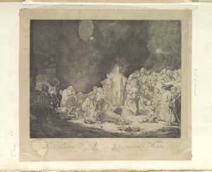 Preaching Christ (The Hundred Guilder Print) (Le Seigneur guérissant les Malades) (Recueil de quatre-vingt-cinq estampes originales)