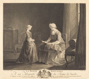 The Good Education by Jacques Philippe Le Bas after Jean Siméon Chardin