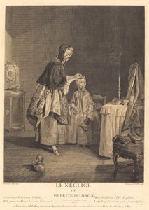 The Negligent, or the Morning Toilet by Jacques Philippe Le Bas after Jean Siméon Chardin