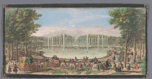 View of the Basin of Neptune in the Garden of Versailles by Jacques Rigaud (possibly)