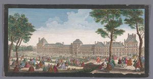 View of the Palais des Tuileries in Paris from the Jardin des Tuileries