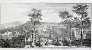 View of the Chateau in the park of St Cloud, on the side of the grand avenue by Jacques Rigaud