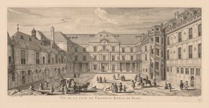 View of the Courtyard of the Château de Blois by Jacques Rigaud