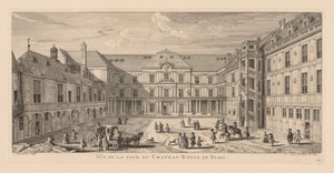 View of the Courtyard of the Château de Blois by Jacques Rigaud