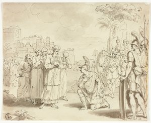 Alexander Before High Priest by Jacques Stella