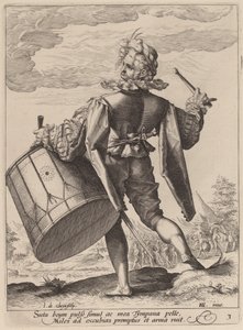 Drummer by Jacques de Gheyn II after Hendrik Goltzius