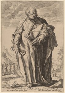 Saint Peter by Jacques de Gheyn II, after Hendrik Goltzius