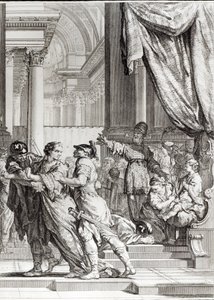 Jehoiada, High Priest of Jerusalem Proclaiming Prince Joash as King of Judah, scene from 